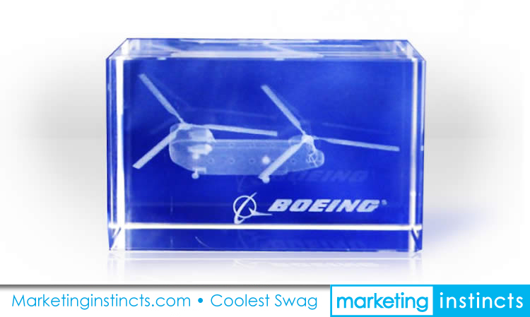 3D Laser Image Crystal Paperweight